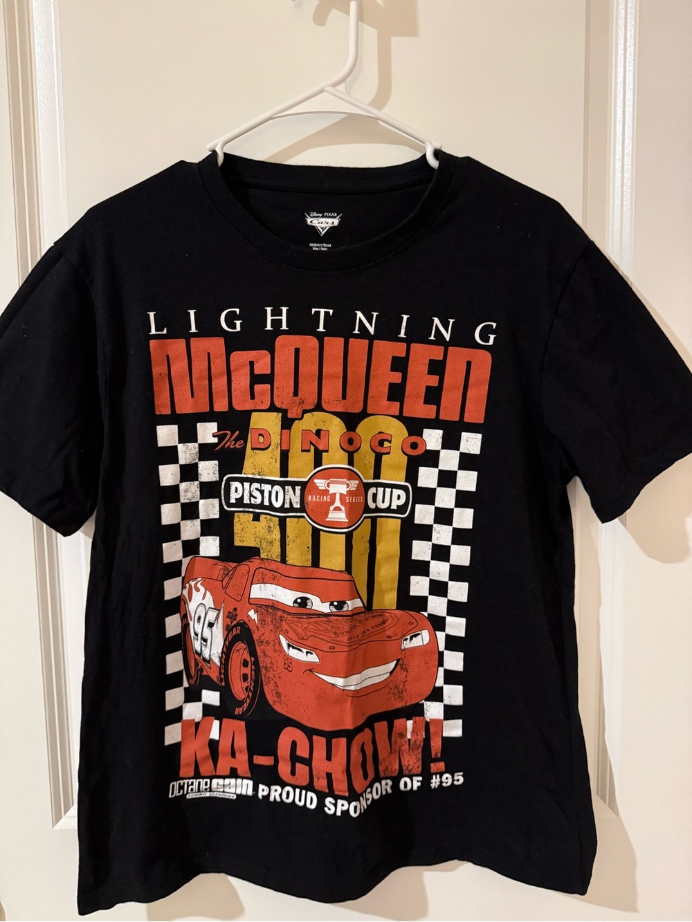 Disney Black and Red Lightning McQueen Graphic Tee